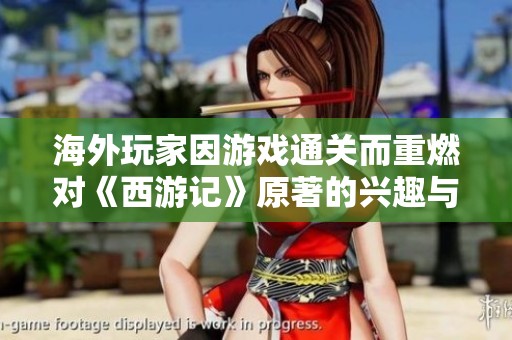 海外玩家因游戏通关而重燃对《西游记》原著的兴趣与热情