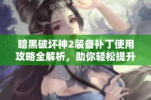 暗黑破坏神2装备补丁使用攻略全解析，助你轻松提升战力