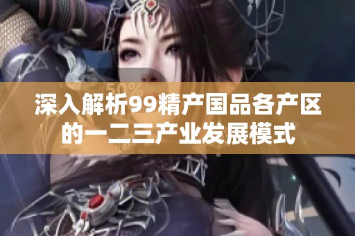 深入解析99精产国品各产区的一二三产业发展模式