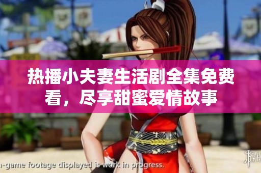 热播小夫妻生活剧全集免费看，尽享甜蜜爱情故事
