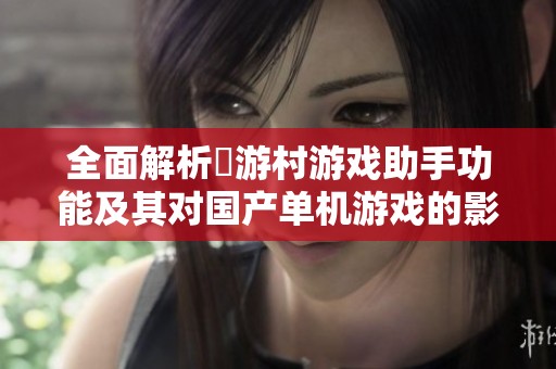 全面解析囧游村游戏助手功能及其对国产单机游戏的影响