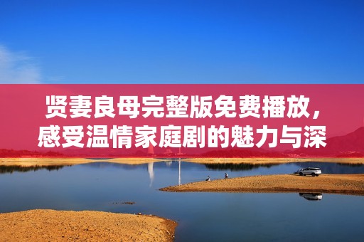 贤妻良母完整版免费播放，感受温情家庭剧的魅力与深意
