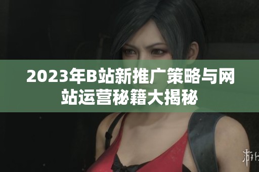 2023年B站新推广策略与网站运营秘籍大揭秘