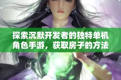 探索沉默开发者的独特单机角色手游，获取房子的方法多样且趣味无限
