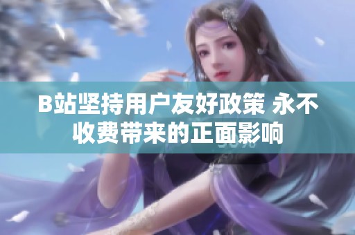 B站坚持用户友好政策 永不收费带来的正面影响