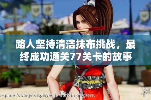 路人坚持清洁抹布挑战，最终成功通关77关卡的故事