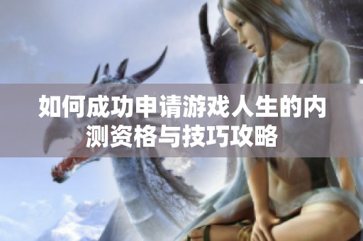 如何成功申请游戏人生的内测资格与技巧攻略
