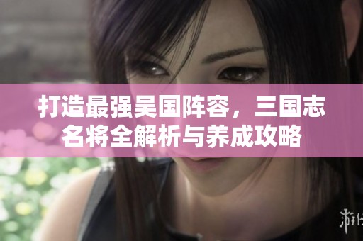 打造最强吴国阵容，三国志名将全解析与养成攻略