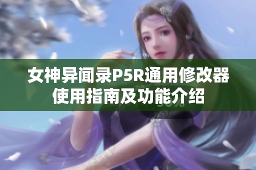 女神异闻录P5R通用修改器使用指南及功能介绍