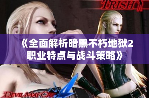 《全面解析暗黑不朽地狱2职业特点与战斗策略》