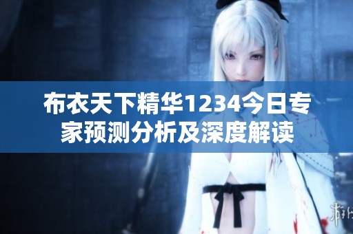 布衣天下精华1234今日专家预测分析及深度解读