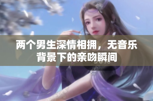 两个男生深情相拥，无音乐背景下的亲吻瞬间