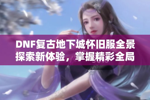 DNF复古地下城怀旧服全景探索新体验，掌握精彩全局攻略