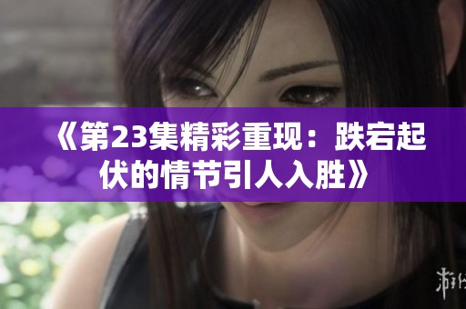 《第23集精彩重现：跌宕起伏的情节引人入胜》
