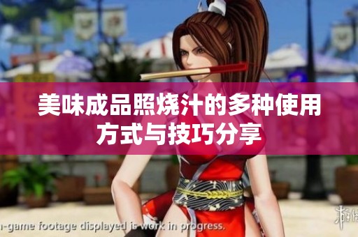美味成品照烧汁的多种使用方式与技巧分享
