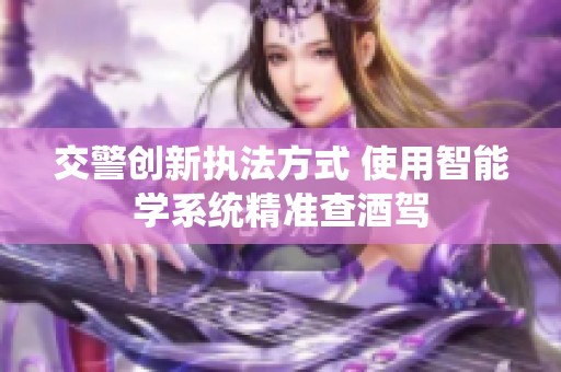 交警创新执法方式 使用智能学系统精准查酒驾