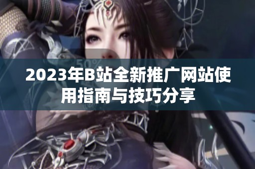 2023年B站全新推广网站使用指南与技巧分享