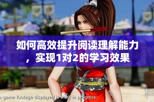如何高效提升阅读理解能力，实现1对2的学习效果