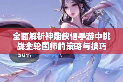 全面解析神雕侠侣手游中挑战金轮国师的策略与技巧