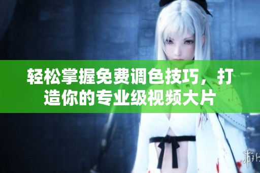 轻松掌握免费调色技巧，打造你的专业级视频大片