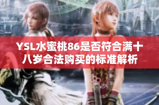 YSL水蜜桃86是否符合满十八岁合法购买的标准解析