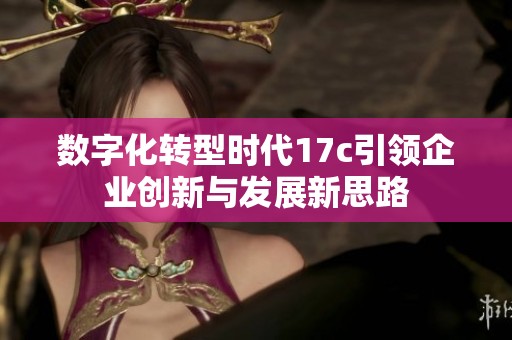 数字化转型时代17c引领企业创新与发展新思路