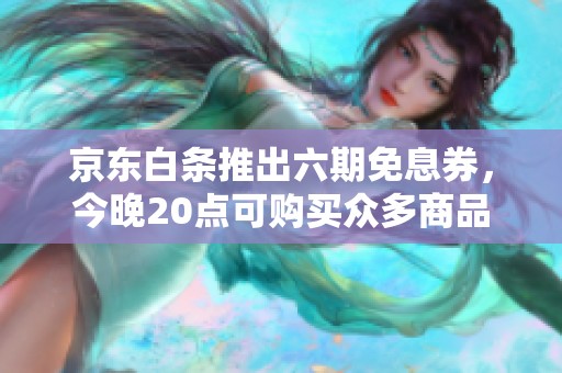 京东白条推出六期免息券，今晚20点可购买众多商品