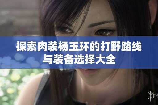 探索肉装杨玉环的打野路线与装备选择大全