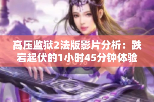 高压监狱2法版影片分析：跌宕起伏的1小时45分钟体验
