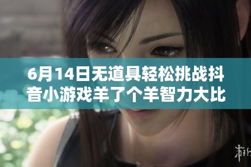 6月14日无道具轻松挑战抖音小游戏羊了个羊智力大比拼