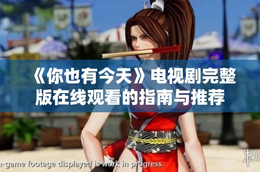 《你也有今天》电视剧完整版在线观看的指南与推荐