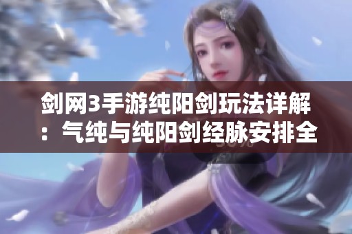 剑网3手游纯阳剑玩法详解：气纯与纯阳剑经脉安排全指南