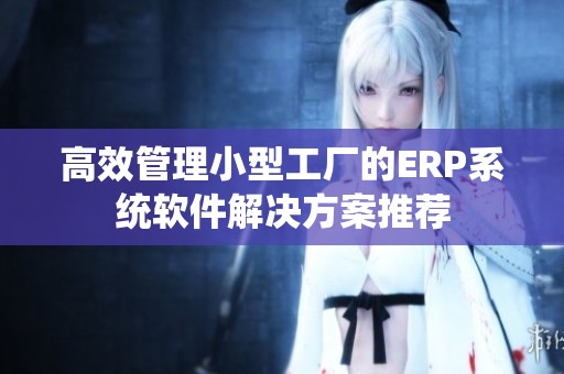 高效管理小型工厂的ERP系统软件解决方案推荐