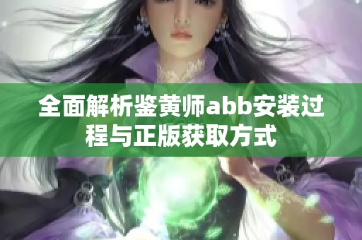 全面解析鉴黄师abb安装过程与正版获取方式