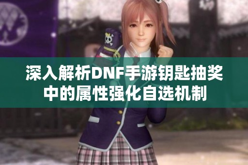 深入解析DNF手游钥匙抽奖中的属性强化自选机制