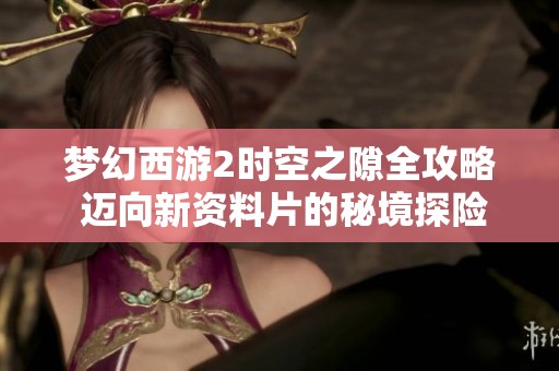 梦幻西游2时空之隙全攻略 迈向新资料片的秘境探险之旅