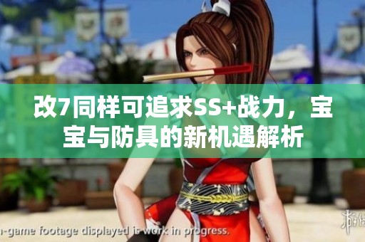 改7同样可追求SS+战力，宝宝与防具的新机遇解析