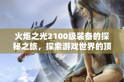 火炬之光2100级装备的探秘之旅，探索游戏世界的顶尖战力装备