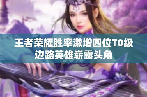 王者荣耀胜率激增四位T0级边路英雄崭露头角