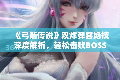 《弓箭传说》双炸弹客绝技深度解析，轻松击败BOSS攻击模式